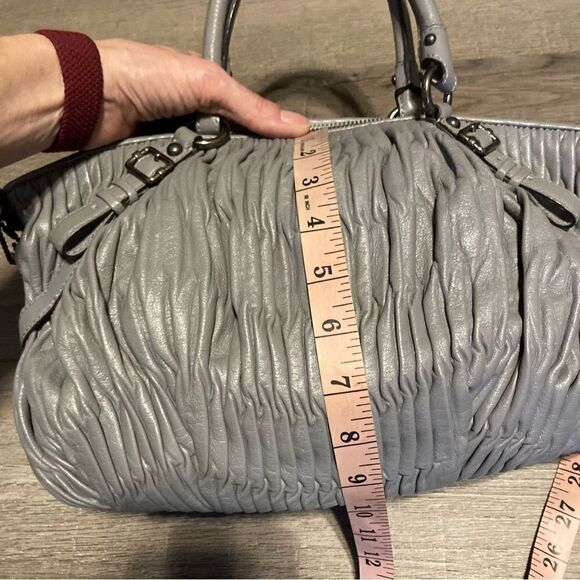 Coach Grey Leather Madison Gathered Sophia Satchel EUC - Picture 16 of 16